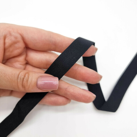 Бейка эластичная отделочная ЧЕРНЫЙ, 15мм