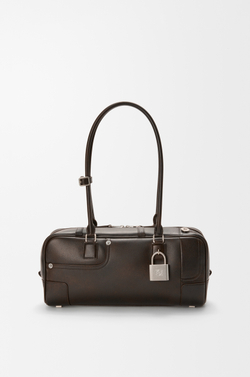 Loewe Укороченная сумка Panta Amazona 31 из блестящей телячьей кожи, темно-коричневый