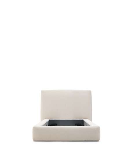 Кровать Blok бежевая со съемными чехлами под матрас 90х200 см