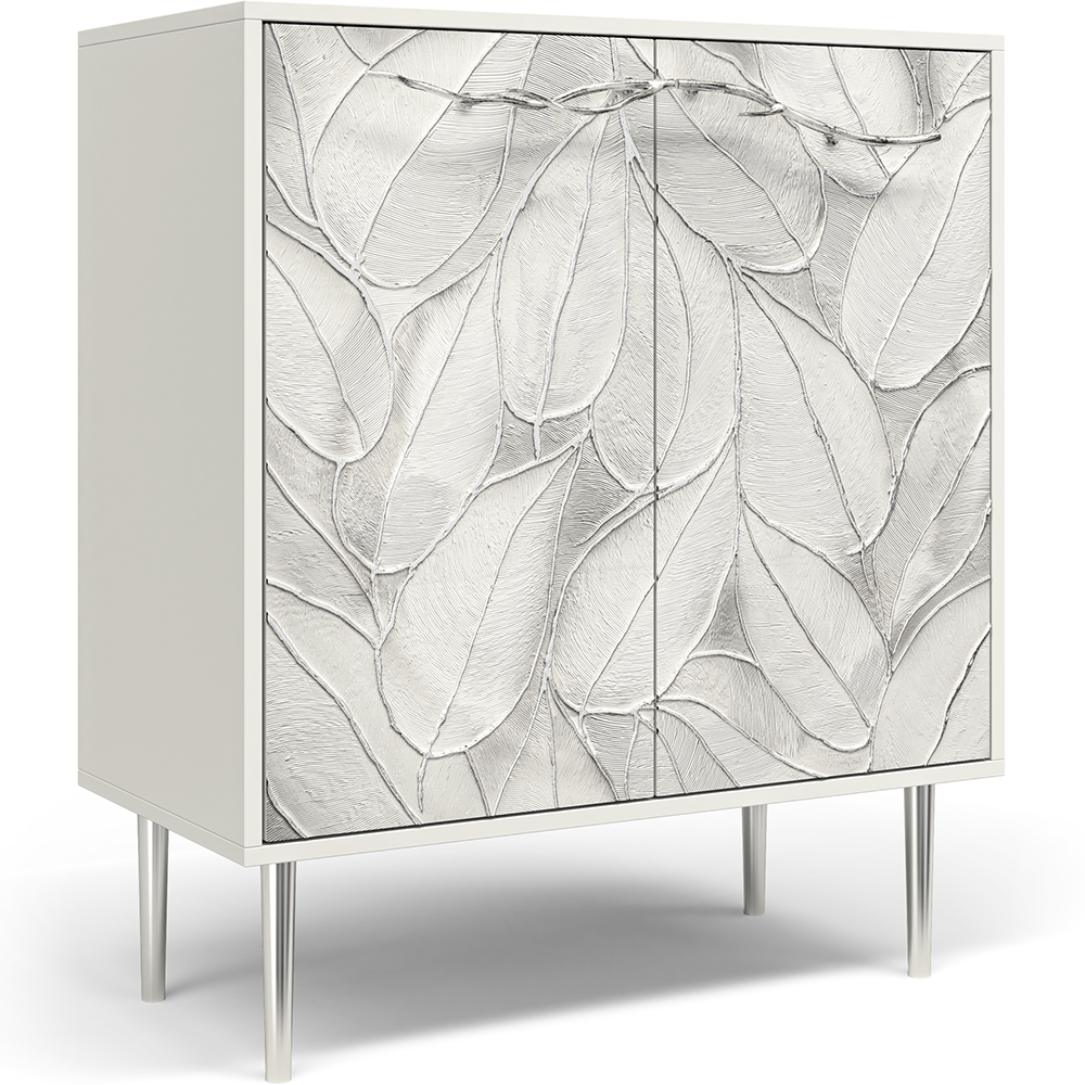 Комод Арт Стайл с 2 полками Айс Античное серебро