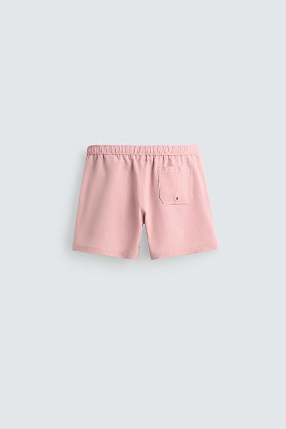 ZARA ДЛИННЫЕ ПЛАВКИ ИЗ ЖАТОЙ ТКАНИ, РОЗОВЫЙ