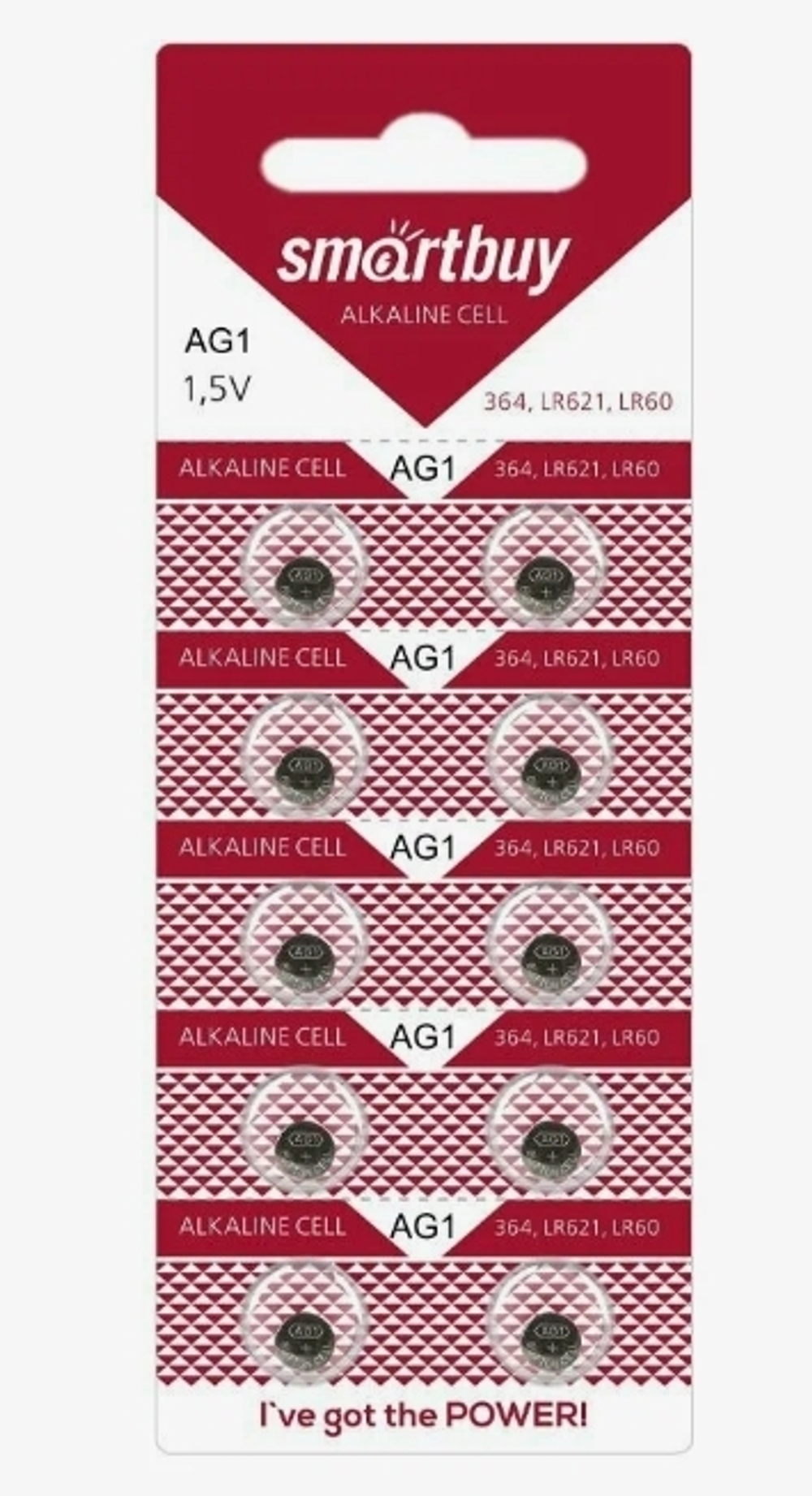 Батарейка Smartbuy AG1 LR60 LR621 1шт
