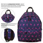 Рюкзак BRAUBERG универсальный, сити-формат, синий, "Фламинго", 20 литров, 41х32х14 см, 226404