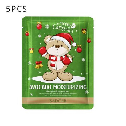 Sadoer Новогодняя тканевая маска с экстрактом авокадо (мишка)