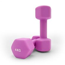 Гантель UNIX Fit неопреновая 4 кг Violet, 2 шт.
