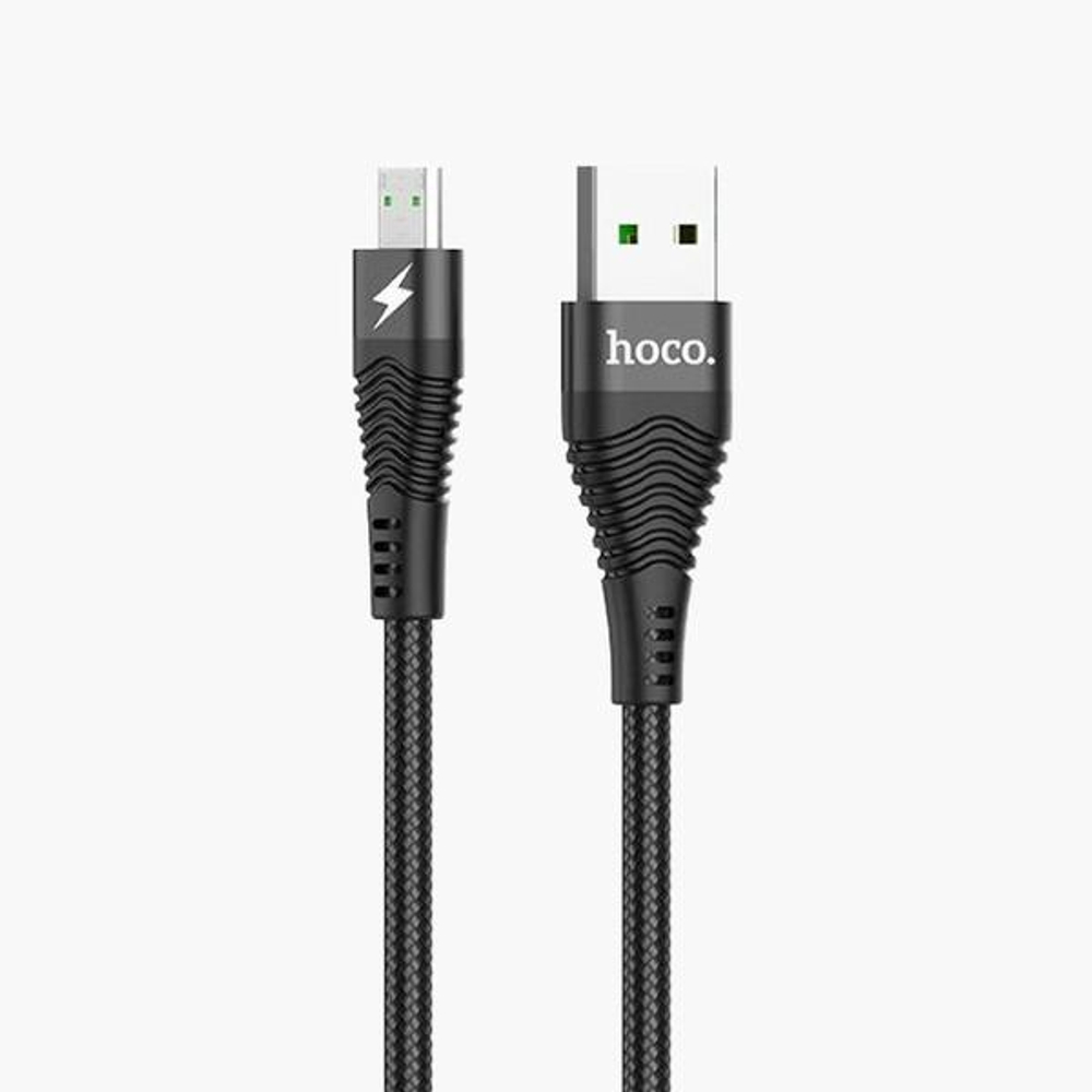 Кабель USB - MicroUSB Hoco U53 (4A) Черный