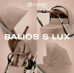 Коляска Cybex Balios S Lux TPE complete 2 в 1 Almond Beige с дождевиками