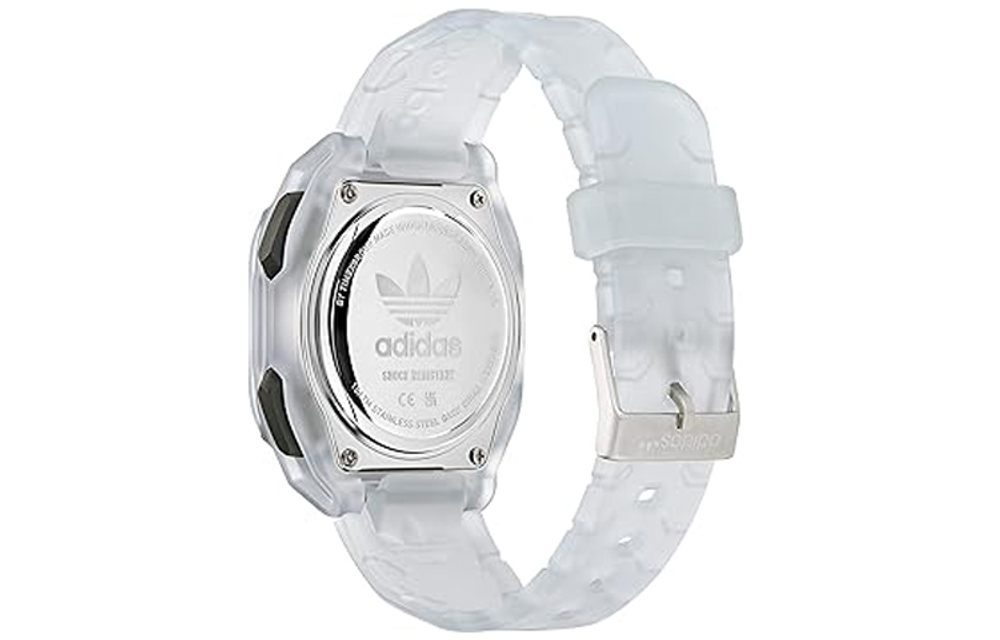 Adidas Originals STREET Wrist Watch Quartz Movement Resin Strap Black Dial Unisex 100m Water Resistant