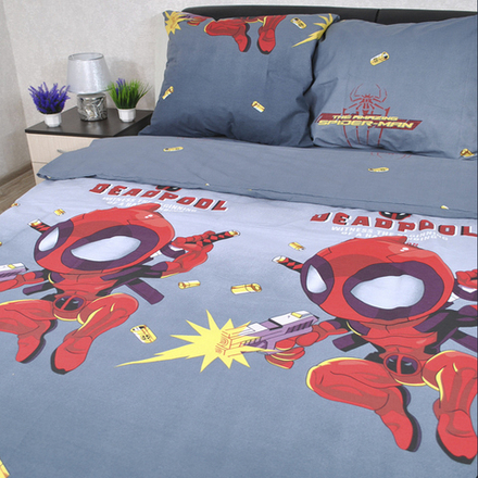 Комплект постельного белья "IS. DEADPOOL", поплин, 100% хлопок.