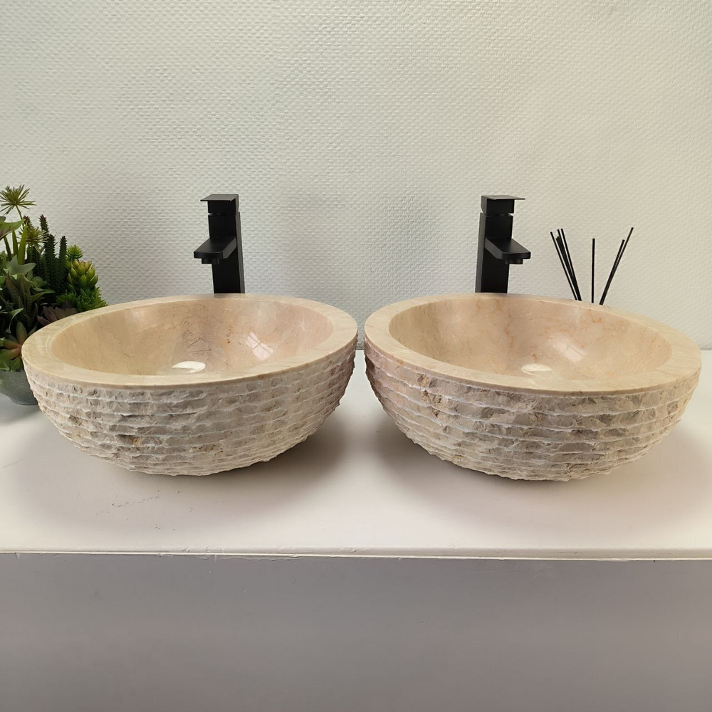 Раковина из мрамора ПАРА! Bowl Cream Marmo BM-62908 40*40*15 98