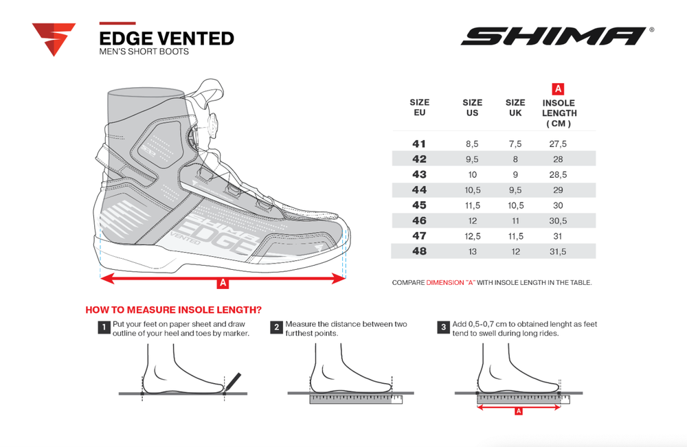 Мотоботы SHIMA EDGE VENT MEN RED