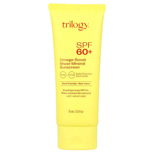 Trilogy, Omega-Boost, солнцезащитное средство с минералами, SPF 60+, 75 мл (2,5 жидк. унции)