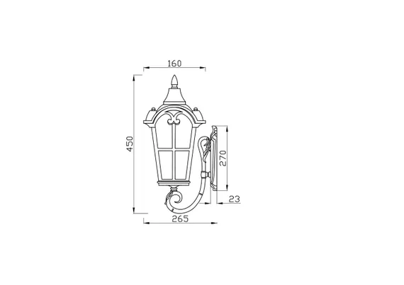 Настенный светильник (бра) Альбион / Albion E27х1 60Вт IP 44 Outdoor o413wl-01bz1