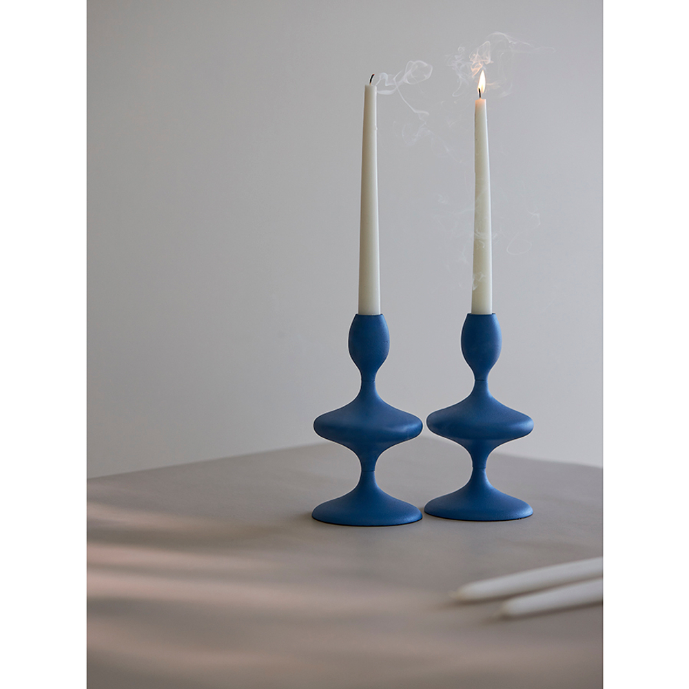 Подсвечник vivlend, 20 см, синий