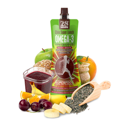 Ассорти Супер-ланчи 28SEEDS Чиа ОМЕГА-3 10 шт: Банан+Манго 5 шт, Банан+Вишня 5 шт, пп