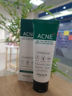 Some By Mi очищающая пенка AHA-BHA-PHA 30 days miracle acne, 100 мл, 120 г