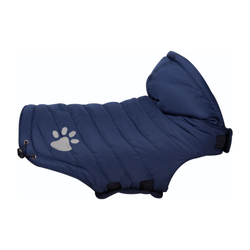 Попона утепленная с капюшоном Paw Blue Flamingo