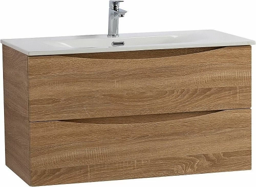 Тумба с раковиной BelBagno MARINO-CER-N-1000-2C-SO-WO-P Rovere Bianco