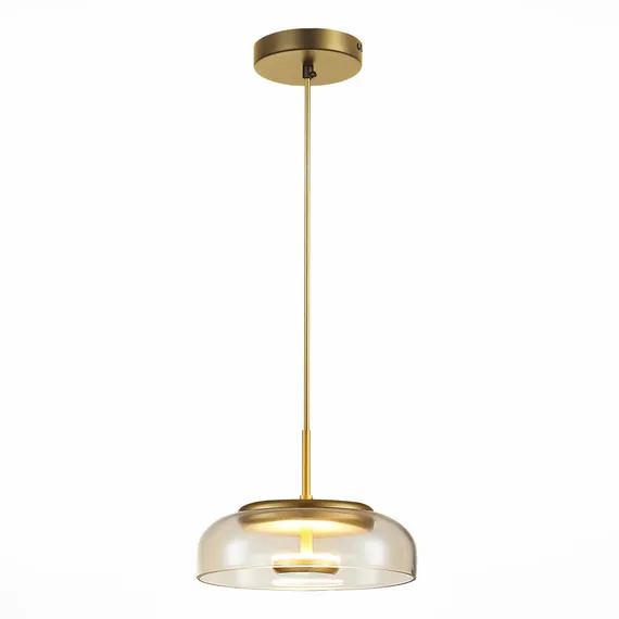 SL6002.203.01 Подвес ST-Luce Золотистый/Янтарный LED 1*7W 4000K ЛАЦИО