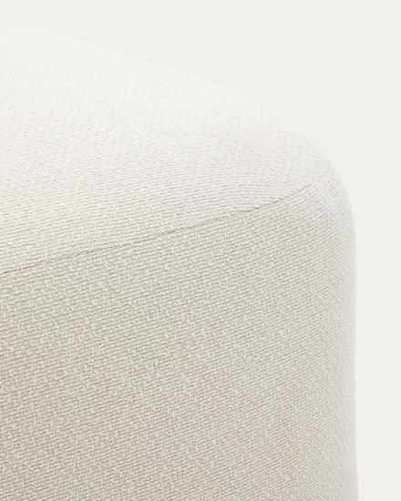 Пуф Martina из шенилла цвета экрю 123 x 85 см