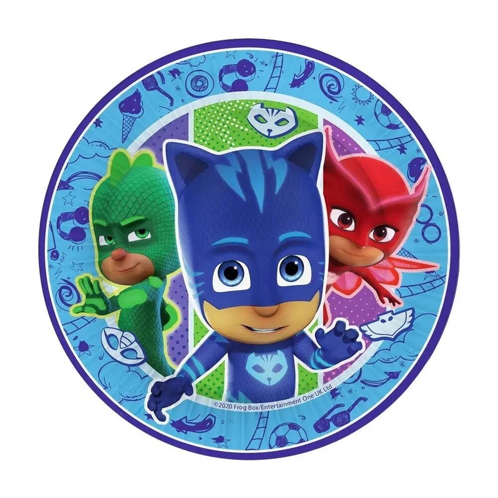 Герои в масках. Набор бумажных тарелок, 6 шт d=180 мм