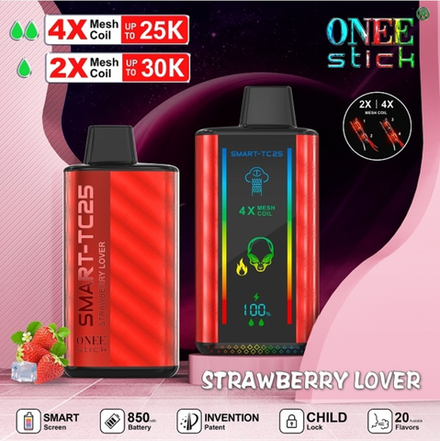 Kangvape TC25K Strawberry lover - клубничный лёд 25000 затяжек 20мг Hard (2% Hard)