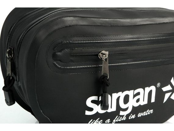 Гермосумка на пояс Sargan Банана с доп.карманом черная