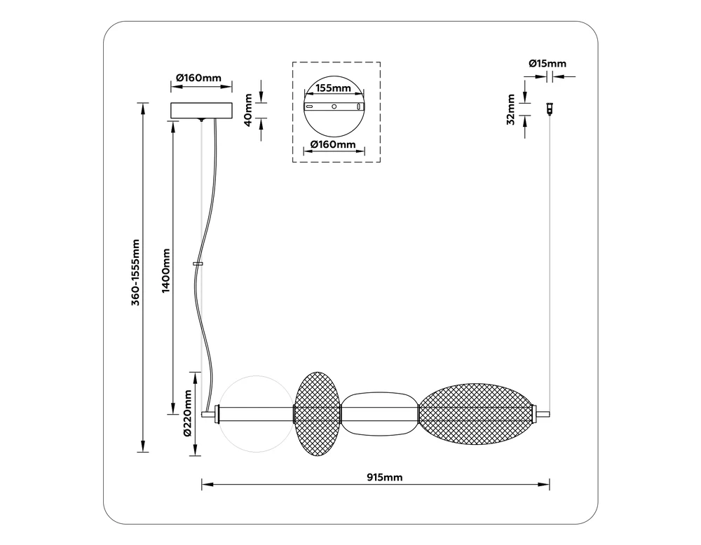 Подвесной светильник Ambrella light MODERN LH11010