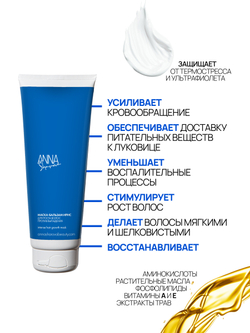 Маска-бальзам для роста волос против выпадения Ирис, 240 мл