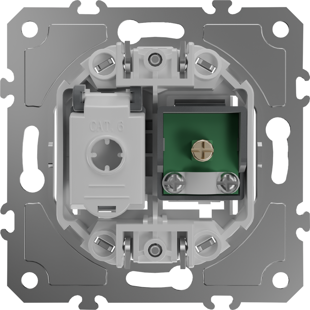 Механизм розетки RJ45/TV cat.6, ClassE-8/0-2400 МГц,  серия D16