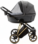 Детская коляска Adamex Belissa Special Edition 3 в 1 B-PS562 (Т.СЕР ЗОЛОТ.РАМ)