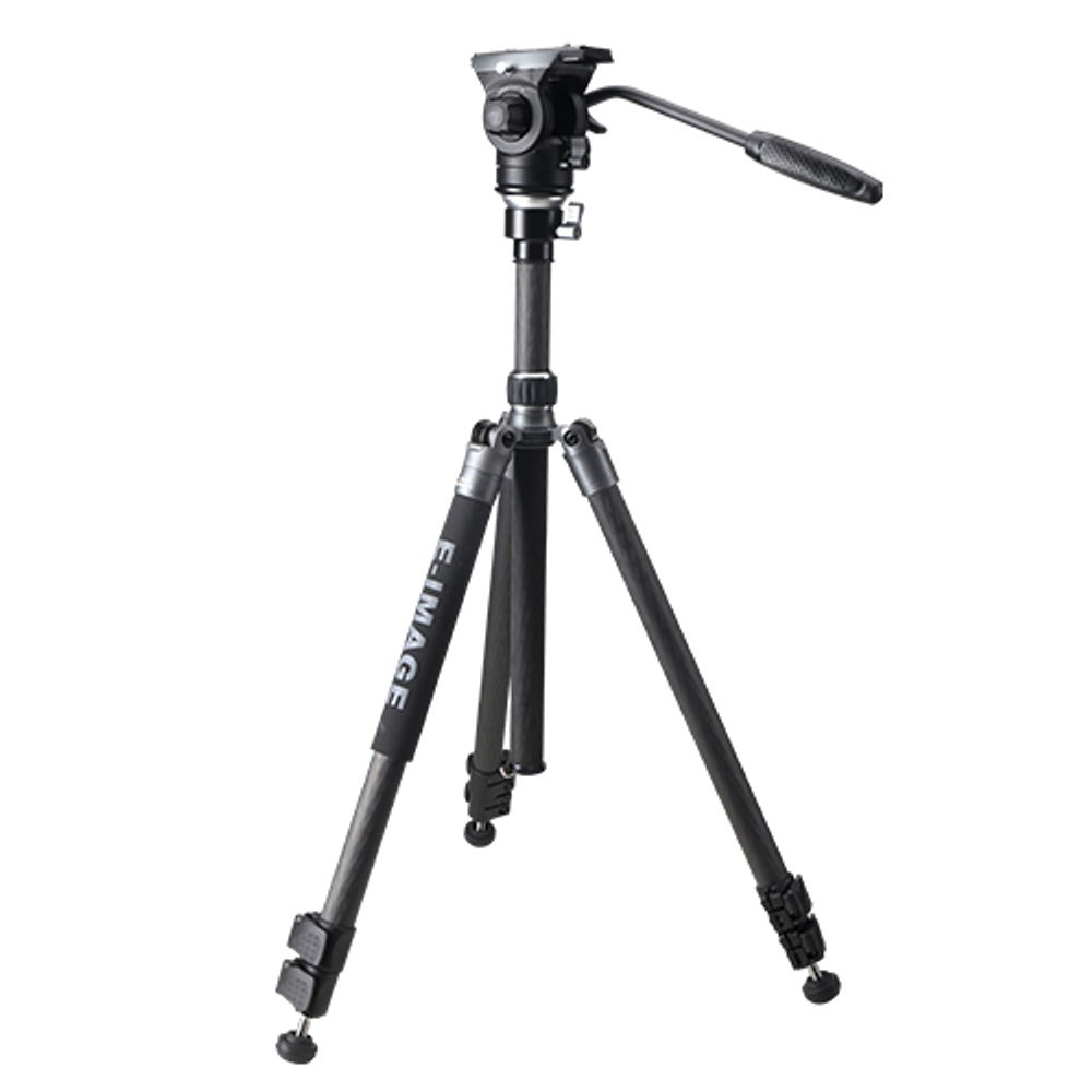 E-IMAGE TC604 PLUS Carbon fiber light weight tripod Штатив с видеоголовой c функцией монопода