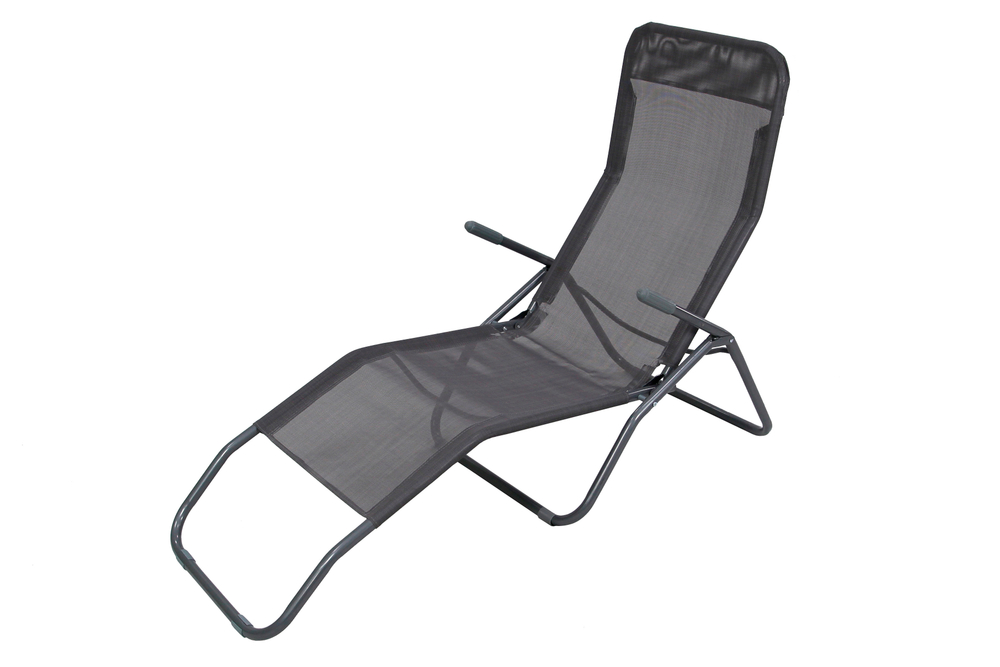 Кресло -шезлонг Капри арт.WR1658у УЦЕНКА (каркас серый, ткань серая), 1 уп.