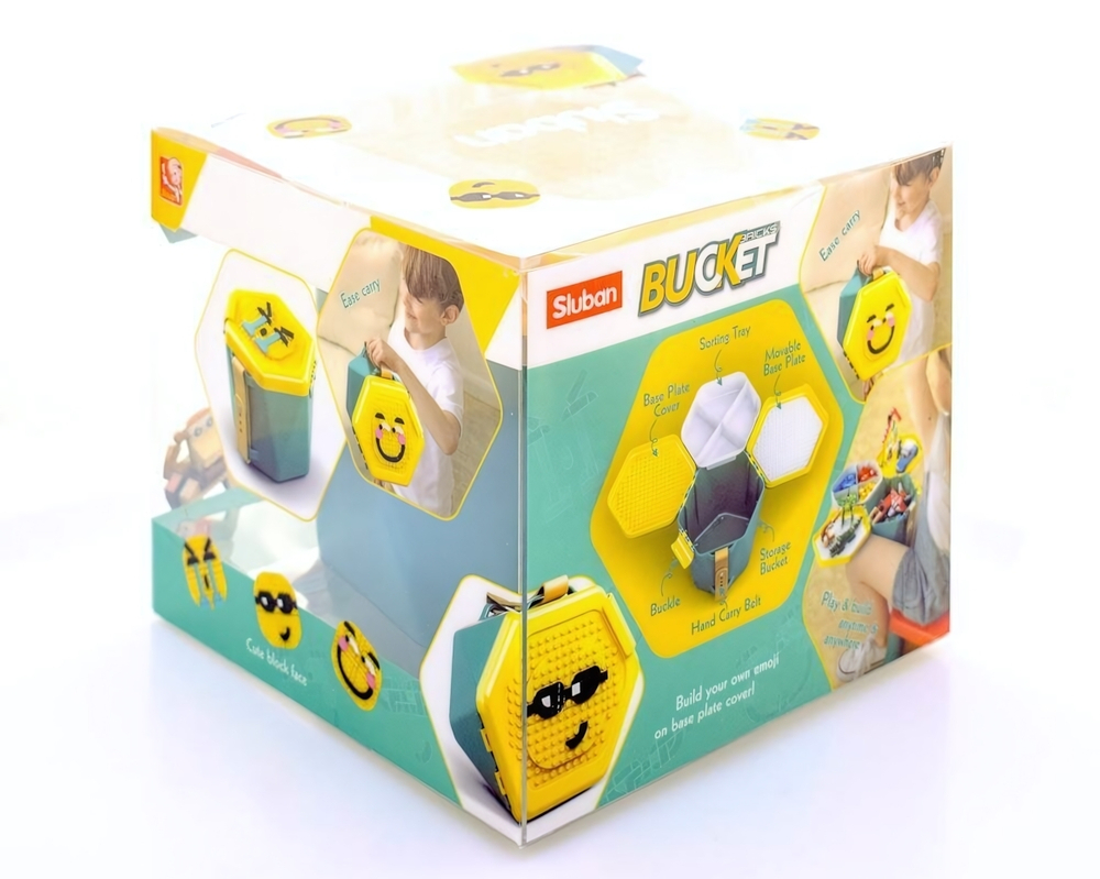 Конструктор блочный Слубан BRUCKET. Ведро (334 дет,в коробка ) (M38-B0829)