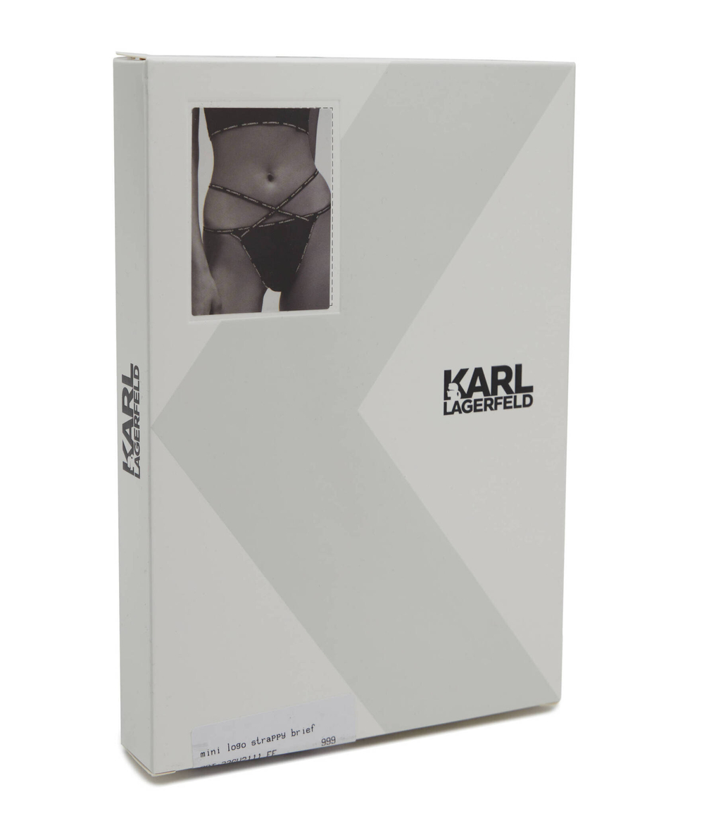Бразильские трусики mini logo strappy brief Karl Lagerfeld - черный(236W2111)