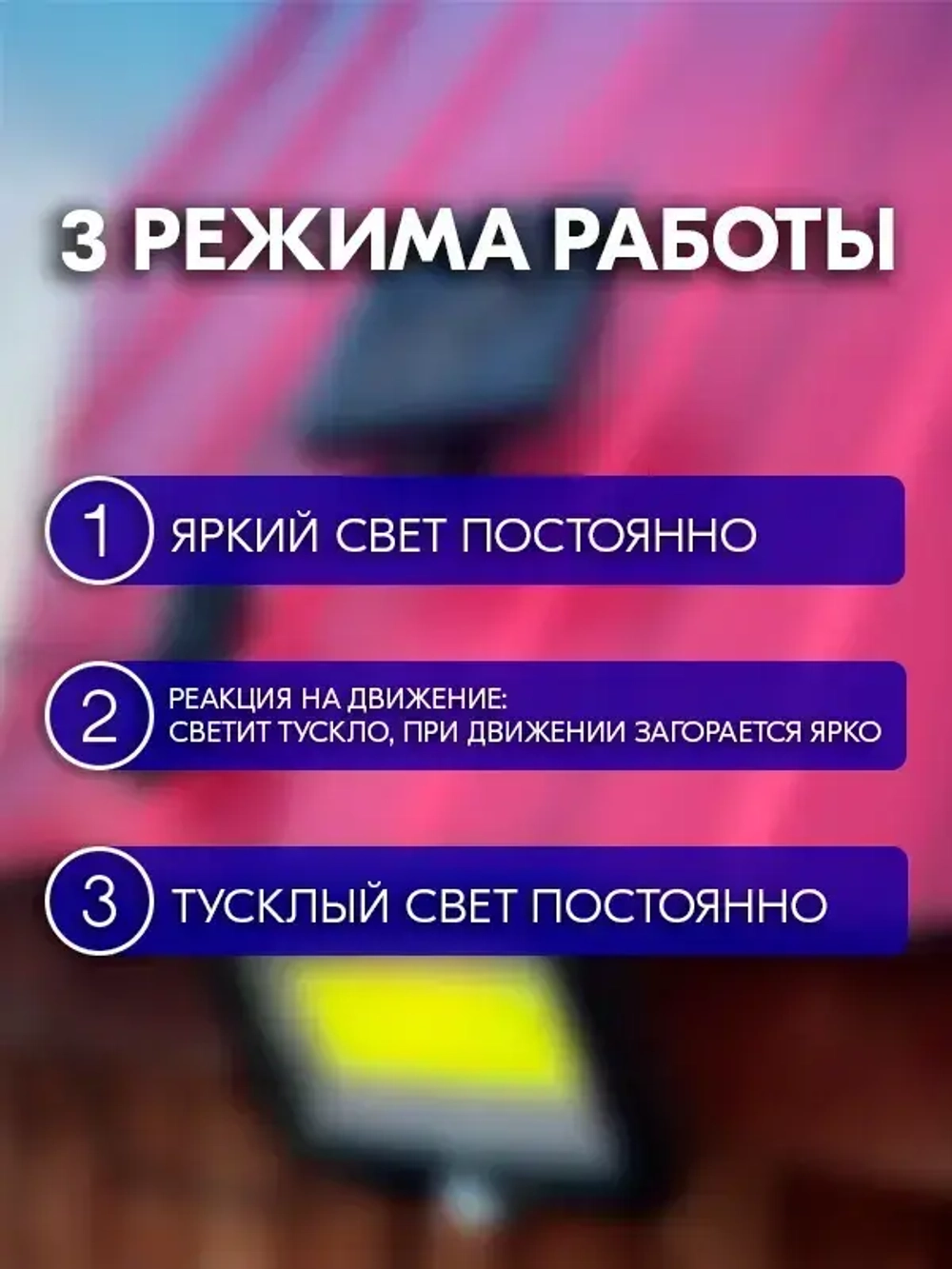 Светильник уличный на солнечной батарее с датчиком движения - Фасадный/настенный светильник, уличное освещение