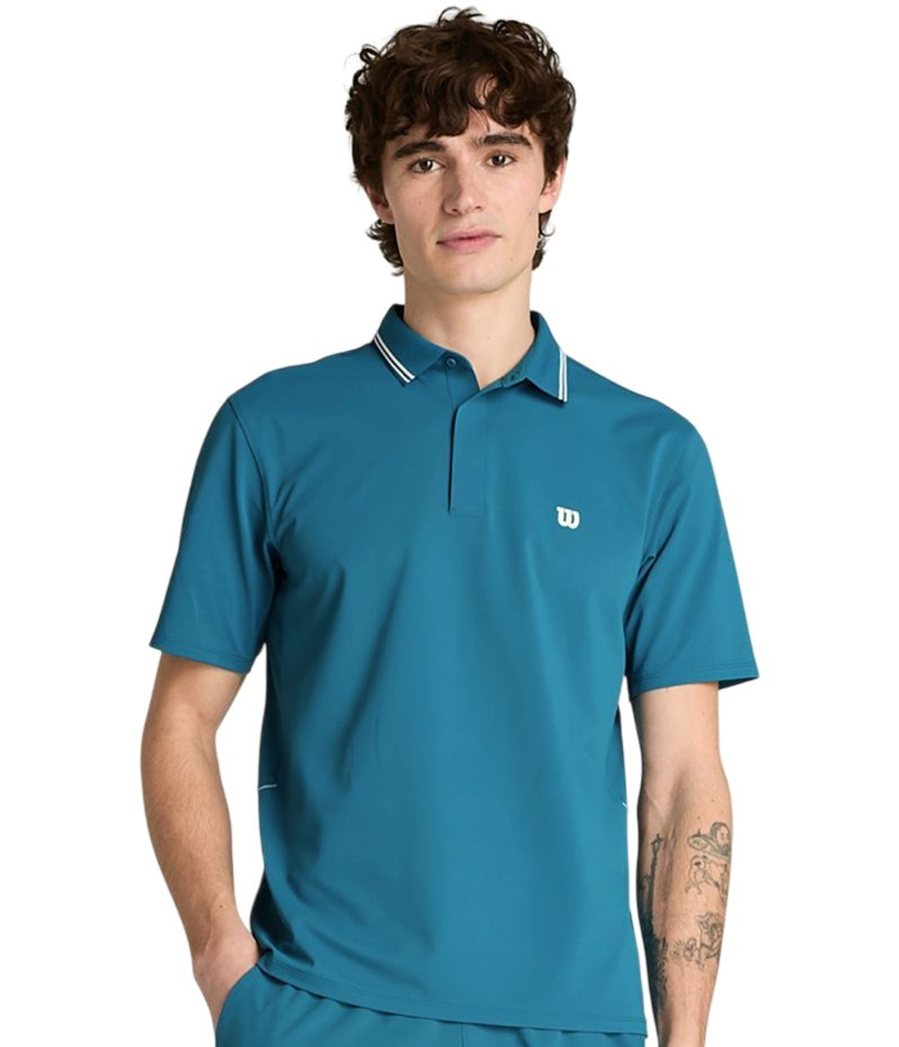 Мужское теннисное поло Wilson Challengers Technical - lyons blue