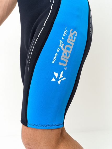 Гидрокостюм Sargan Nero 2.0 Shorty men 3 мм черно-голубой