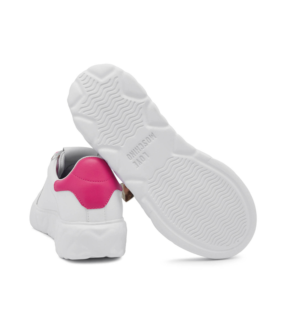 Кожаные кроссовки heart45 Love Moschino - белый(JA15564G0IIA1)