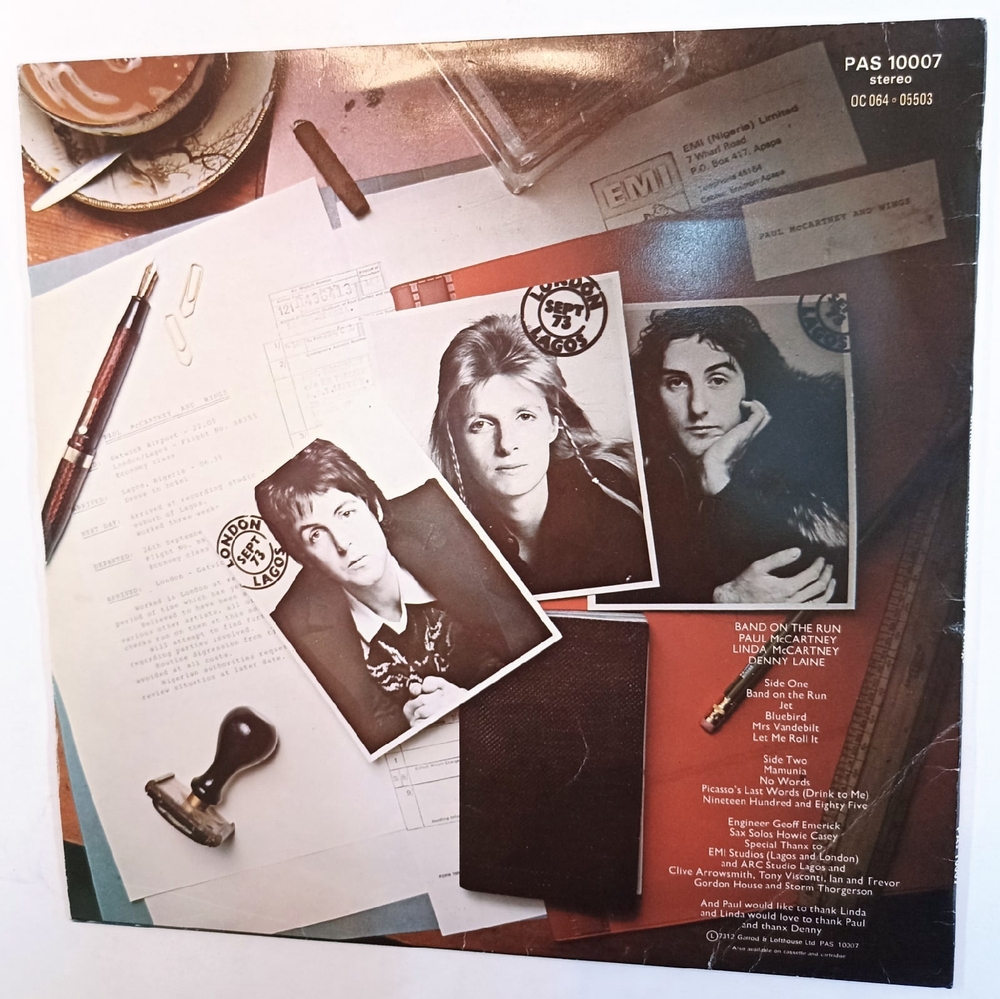 Paul McCartney and Wings Band On The Run UK 1973