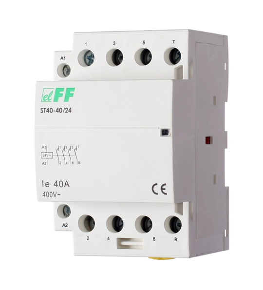 Контактор модульный ST-40-40/24 40А 4NO 24В АС F&F
