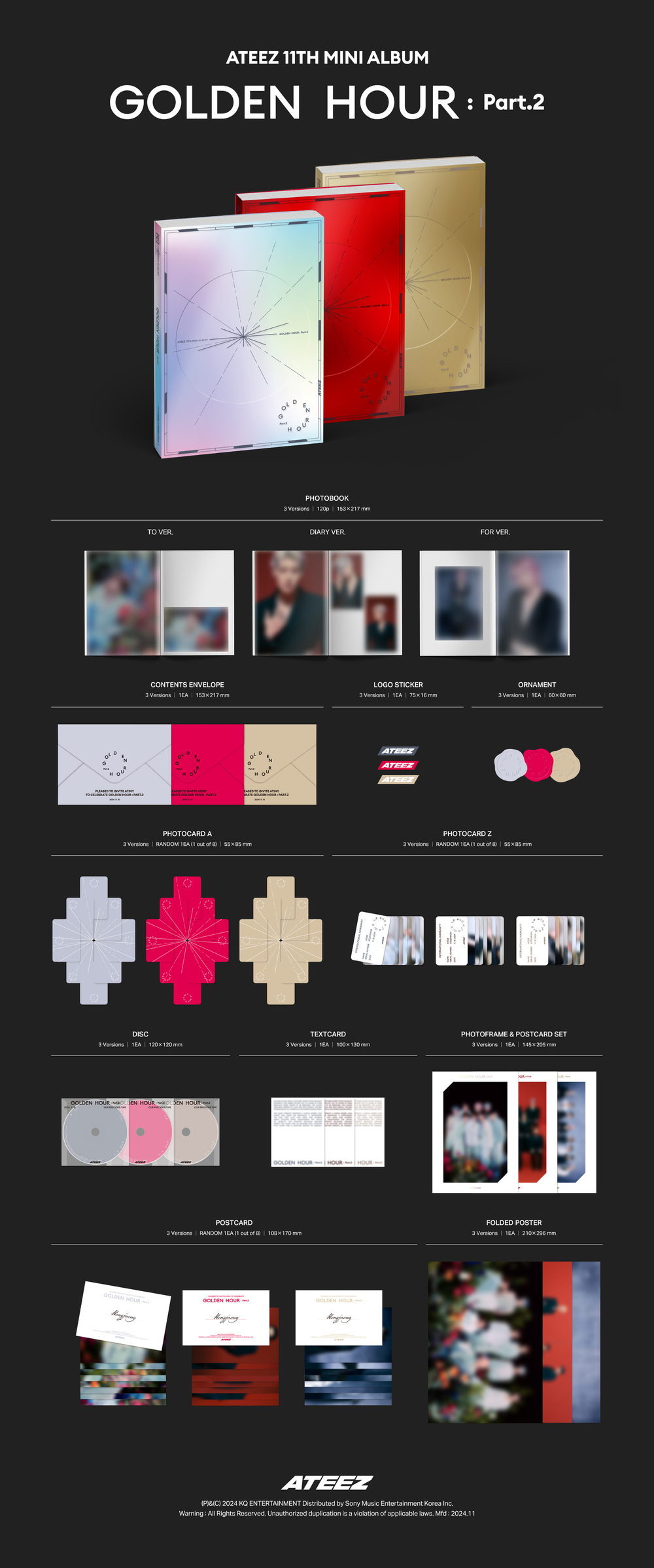 Альбом ATEEZ - 11th EP [GOLDEN HOUR : Part.2]