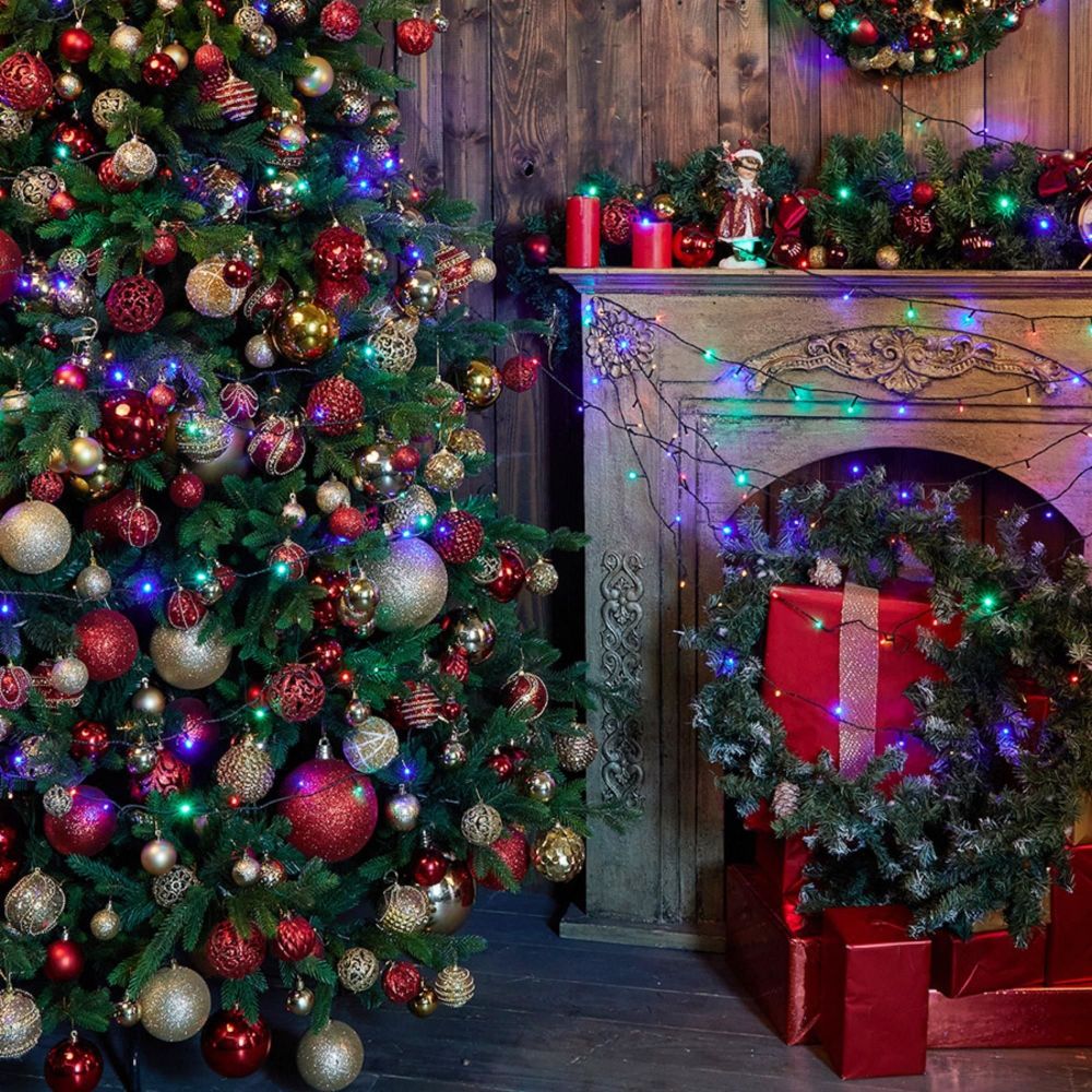 ULD-S3000-300-DGA MULTI IP20 Гирлянда светодиодная. 30м. 300 светодиодов. Разноцветный свет. Провод зеленый. ТМ Uniel