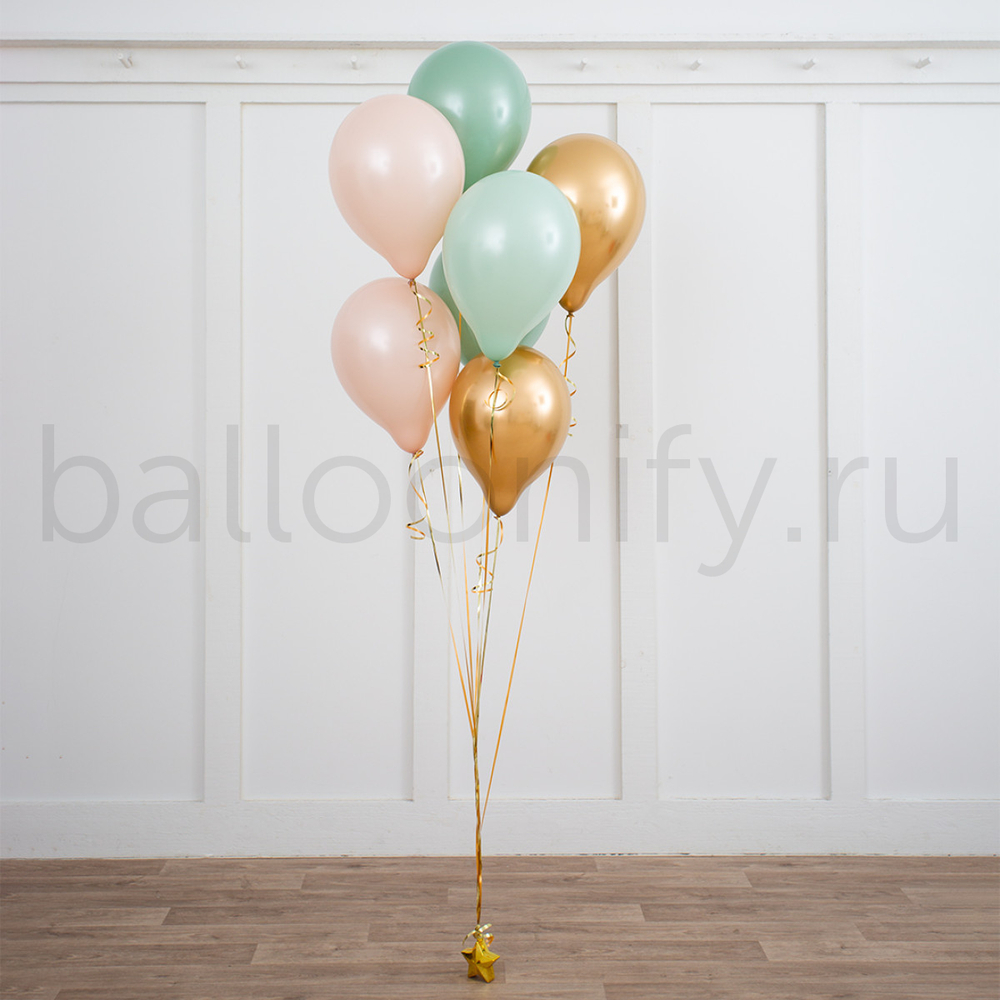 Фонтан шаров "Золото эвкалипта"