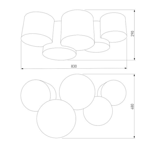 Потолочный светильник TK Lighting 3447 Mona Black/Gold
