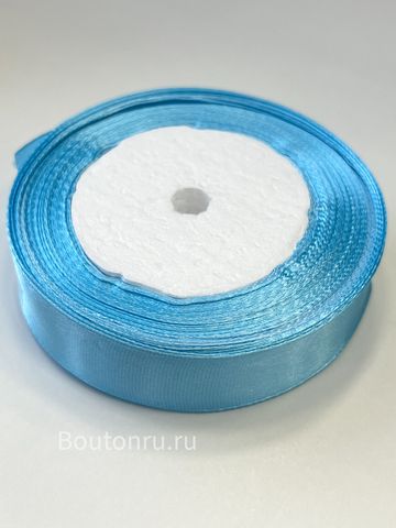 Атласная лента голубая 2 см