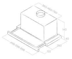 Встраиваемая вытяжка Elica ELITE 14 LUX GRVT/A/60
