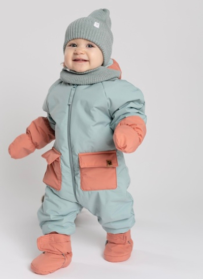 Демисезонный комбинезон Bloom (св.ментол/коралл)