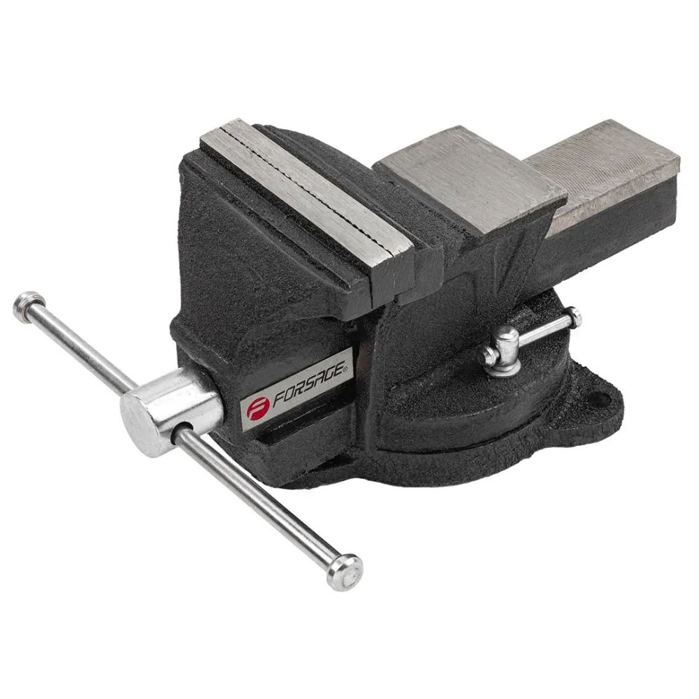 Тиски стальные поворотные с наковальней 5''(125мм) Forsage F-6540105