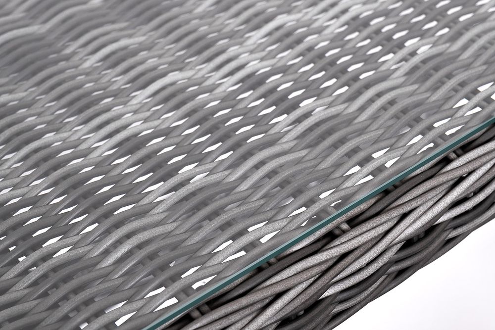 "Катания" обеденная группа плетеная на 6 персон, цвет графит